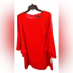 Preston & York Dress 6 Ladies Red Raglan Sleeves Christmas Valentines NWT $99